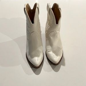 White Cowboy Boots Size 6.5